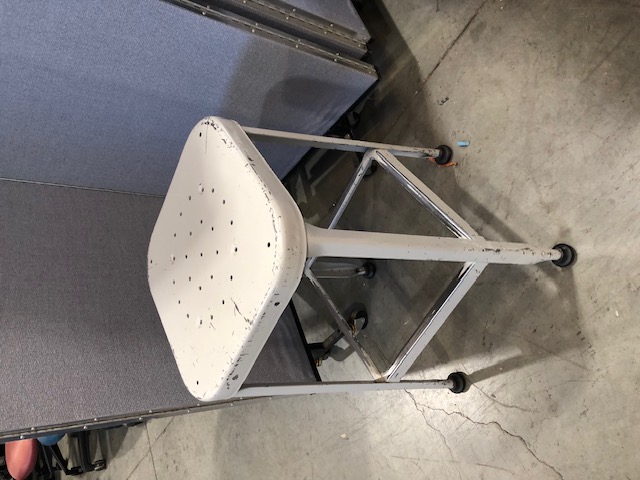 Grey Metal Stool. QTY:4 $10 Each (304984)