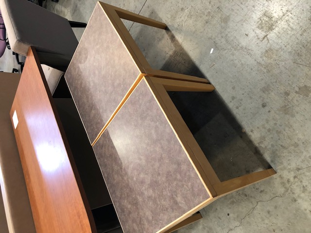 Dark grey laminate wooden legged table Quantity: 7 (306820)