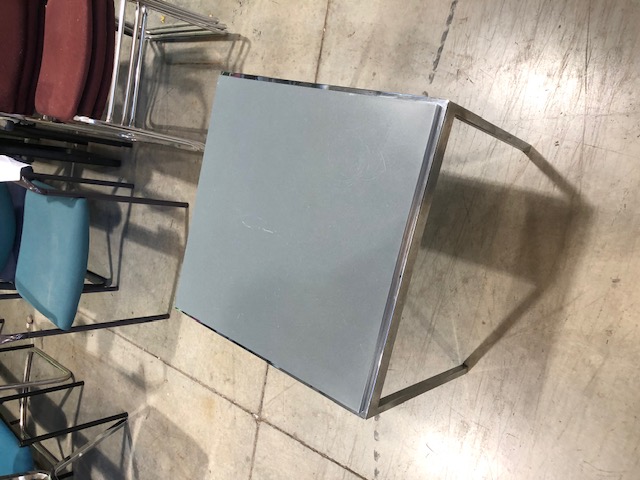 Corner Table with Blue Top (QTY: 3, PRICE PER TABLE) (304167)