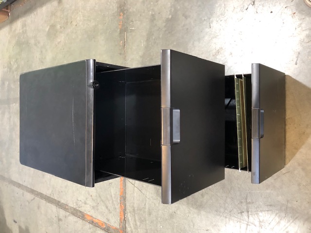 Black Metal 2 Drawer Storage/File Cabinet (305479)