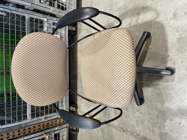 Steelcase Turnstone Uno Beige Patterned Office Chair w/ Adjustable Height QTY:10 - $45/EA (305036)