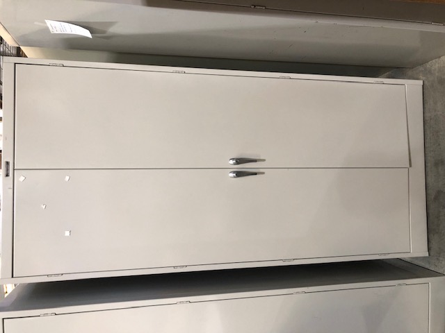 Grey Metal Storage Cabinet with 4 Adjustable Shelves (305043)