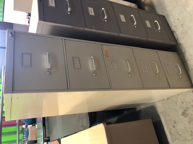 Grey 5 drawer filing cabinet (NO KEY) (306929)