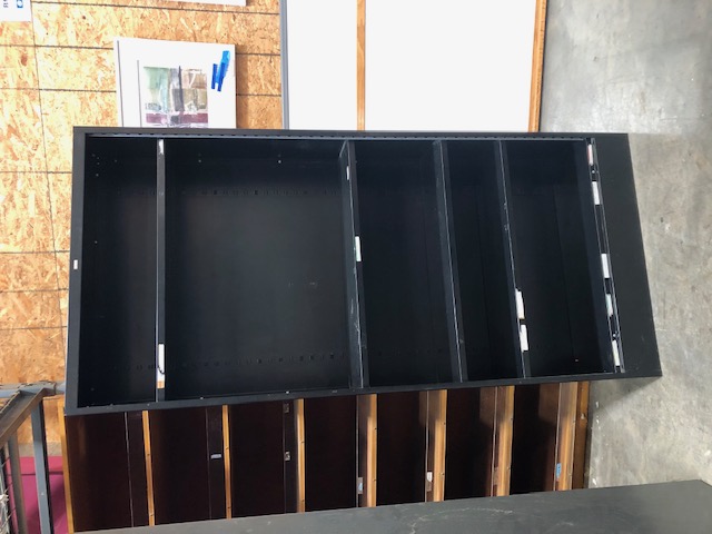 Black Metal Bookcase w/ 4 Adjustable Shelves (304608)
