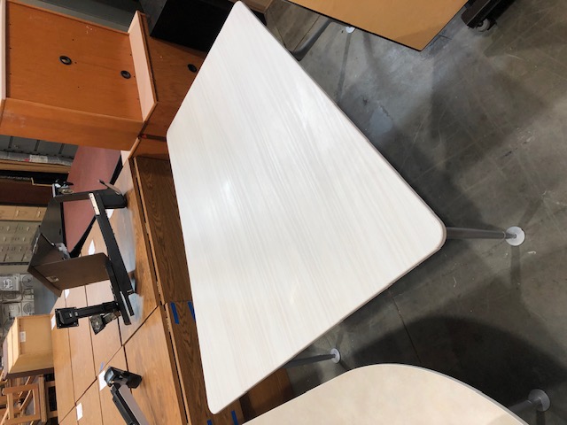 Platinum Metallic/Ash Noce Steelcase Table (304469)