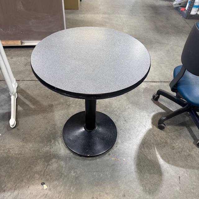 Grey Table with Metal Base (305030)