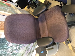 Steelcase 458 Sensor Purple Pattern Chair with Black Arms (302952)