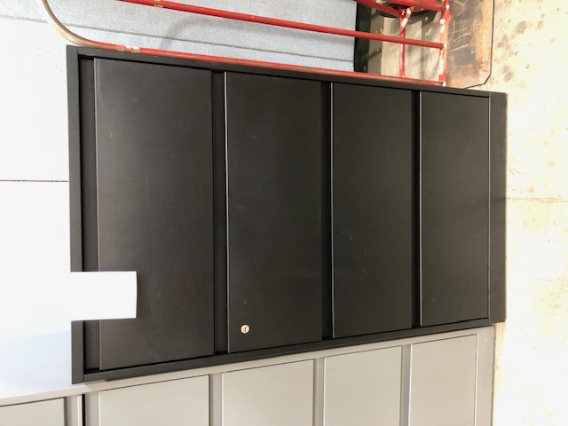 Black Metal Lateral Filing Cabinet w/4 Filing Drawers - No Key (305488)