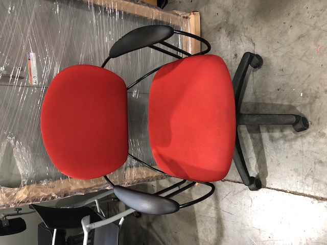 Red Chair with Armrests and Adjustable Height (304451)