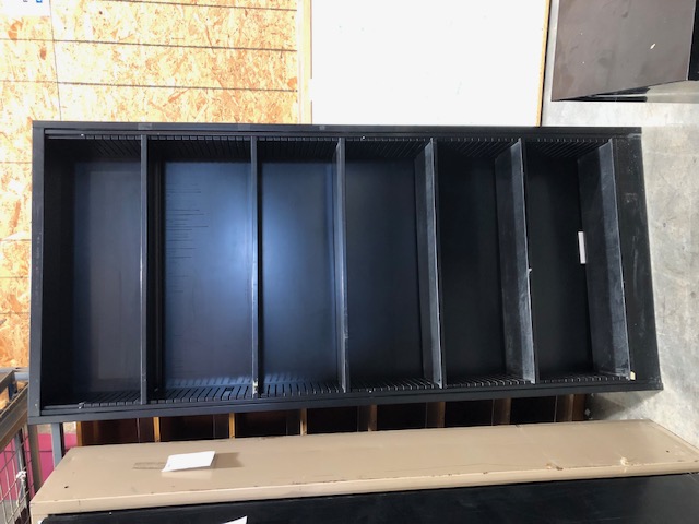 Black Metal Bookcase w/ 5 Adjustable Shelves (305475)