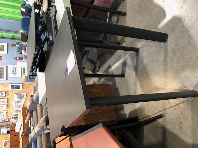 Black Table with Black Metal Legs (303967)