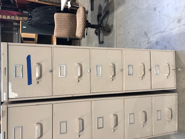 beige steelcase vertical filing cabinet with 5 drawers (306917)