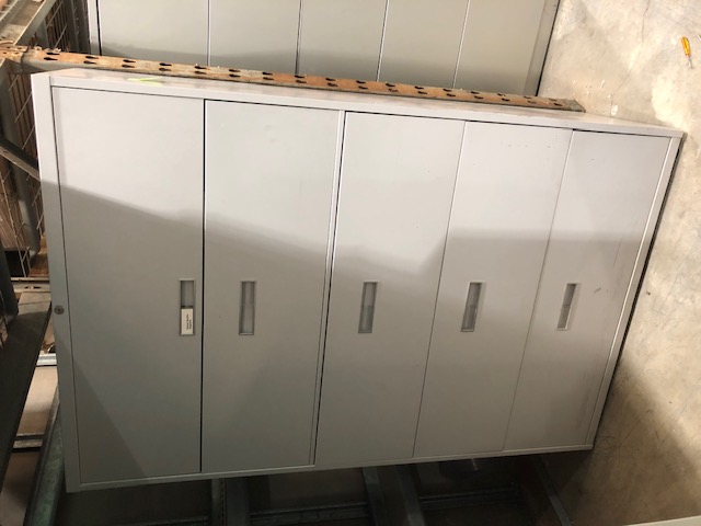 Steelcase Light Grey Lateral Filing Cabinet with 4 Drawers & Upper Storage NO KEY (306280)