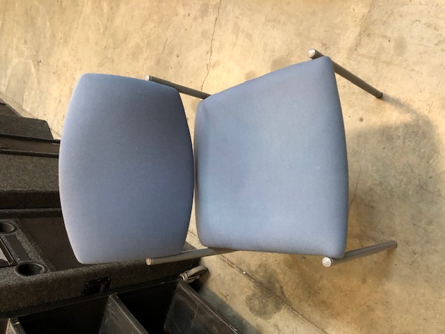 Steelcase Blue Chair without Armrests (303677)