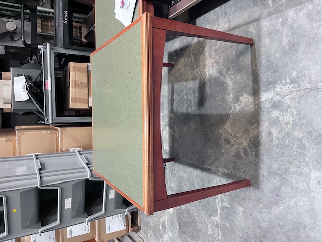 Square Wooden Coffee Table W/Green Top, QTY:15/$35 EACH (305208)