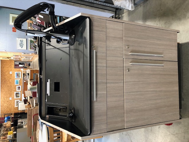 Middle Atlantic Products Lectern with Mouse and Keyboard, Storage, and Computer Mount with Lock and Key. Electronics Untested (304818)