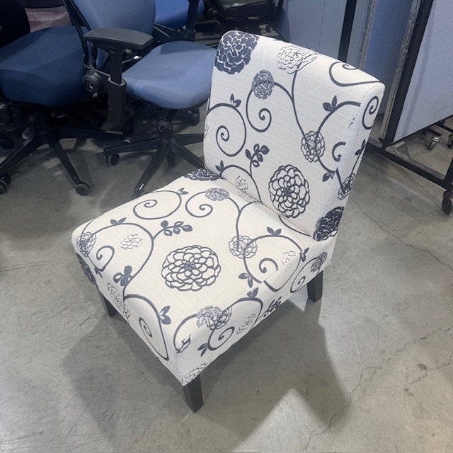 White Chair with Floral Pattern (304609)